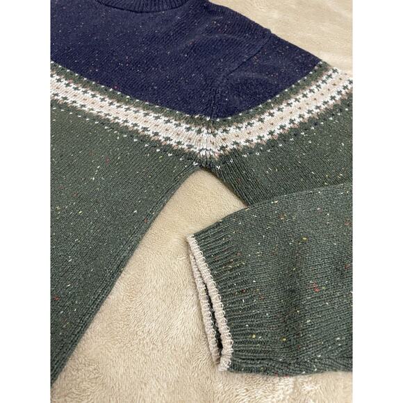 Dressbarn Women’s Size XL Green/Blue Fair Isle Turtleneck Sweater - Picture 6 of 7